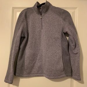 NWOT! G.H. Bass purple quarter zip soft sweater